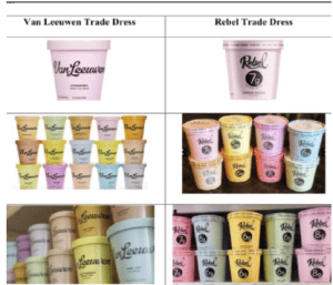 Source: Complaint, Van Leeuwen Ice Cream LLC v. Rebel Creamery LLC.
